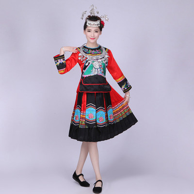 苗族土家族民族服裝女舞蹈服 好評好店